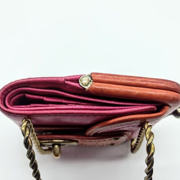 Vintage Coach Legacy Kiss-Lock Two-Tone Leather Wallet - Picture 9 of 12